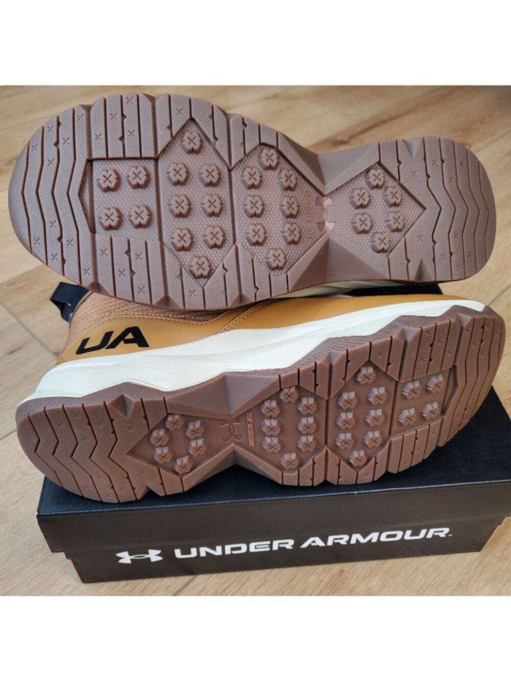 Under Armour UA Stellar G2 6" Tactical Boots Hiking Mens Size 8.5 Brown Black - Picture 6 of 10